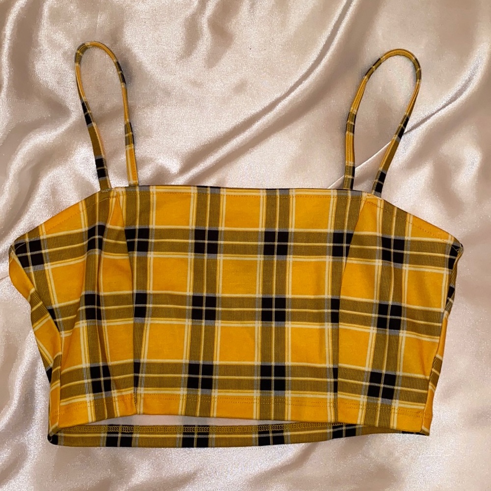 ⚡️YELLOW PLAID TANK⚡️